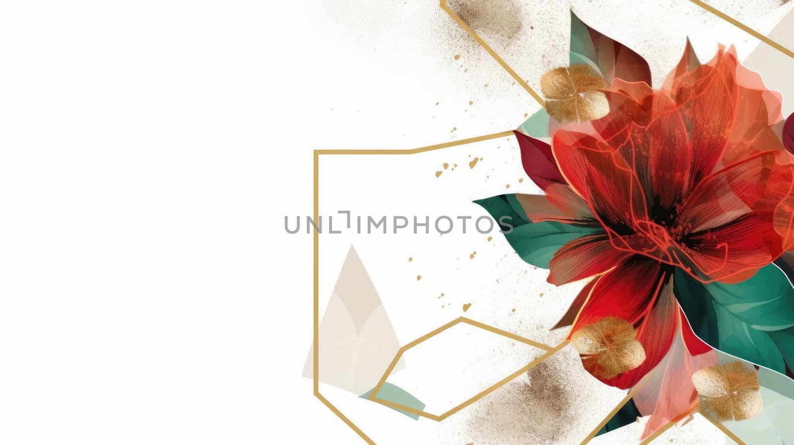 Watercolor abstract design for background of wedding or buzzy social media banner generative AI