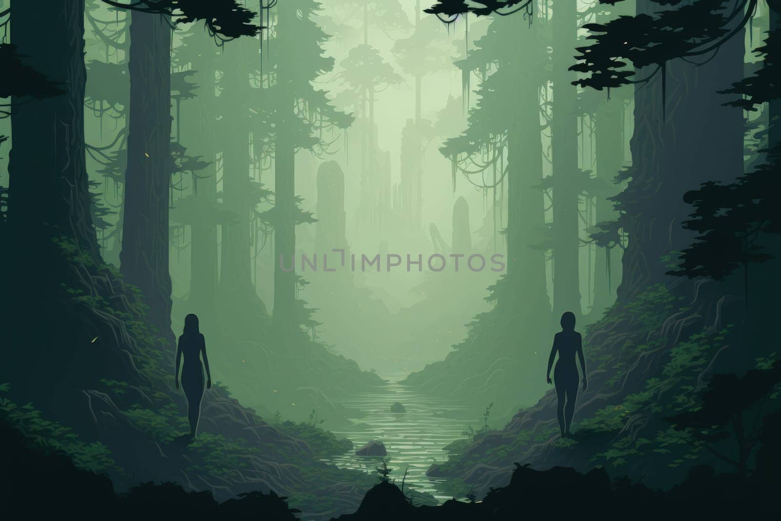 In the realm of fantasy, elusive mist walkers roam, their ethereal forms blending seamlessly with the swirling mists.