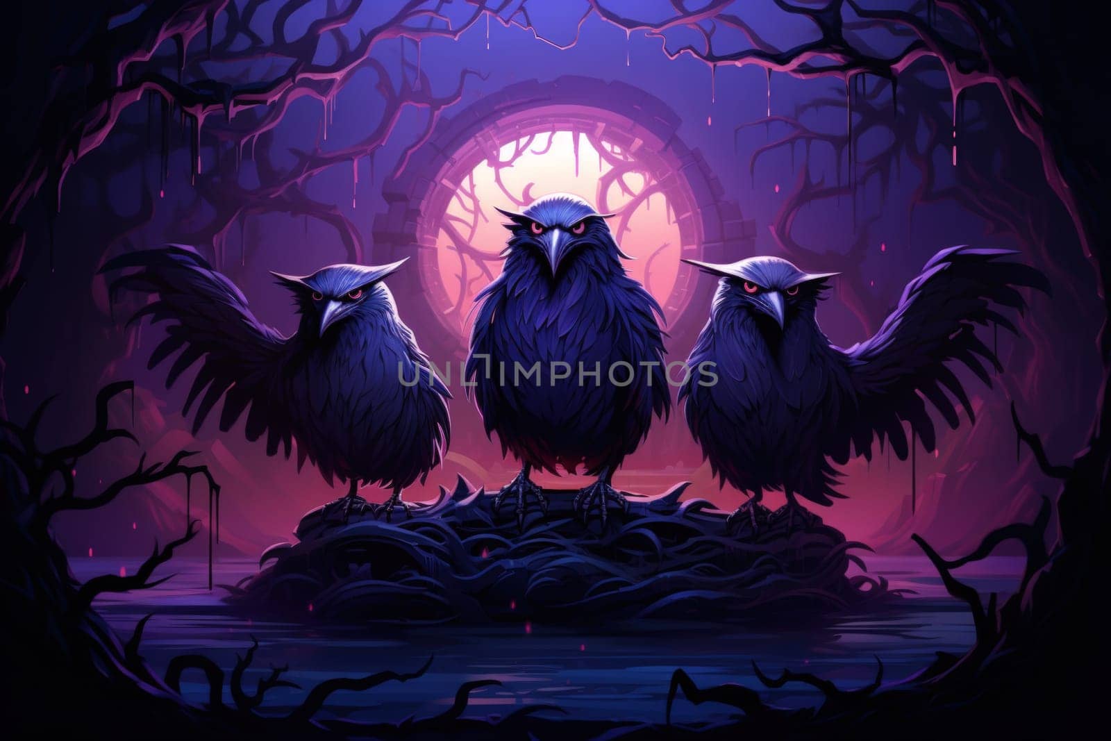 Enter the realm of fantasy and encounter the cursed wereravens, unfortunate beings caught in an eternal cycle of shifting between human and raven forms.