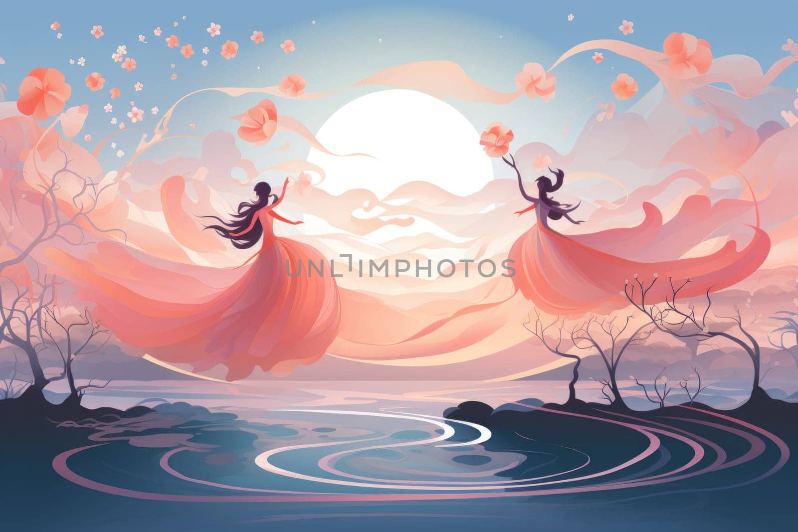 Immerse yourself in the enchanting world of fantasy as you witness the ethereal dance of graceful sylphs, ethereal beings of air and wind.
