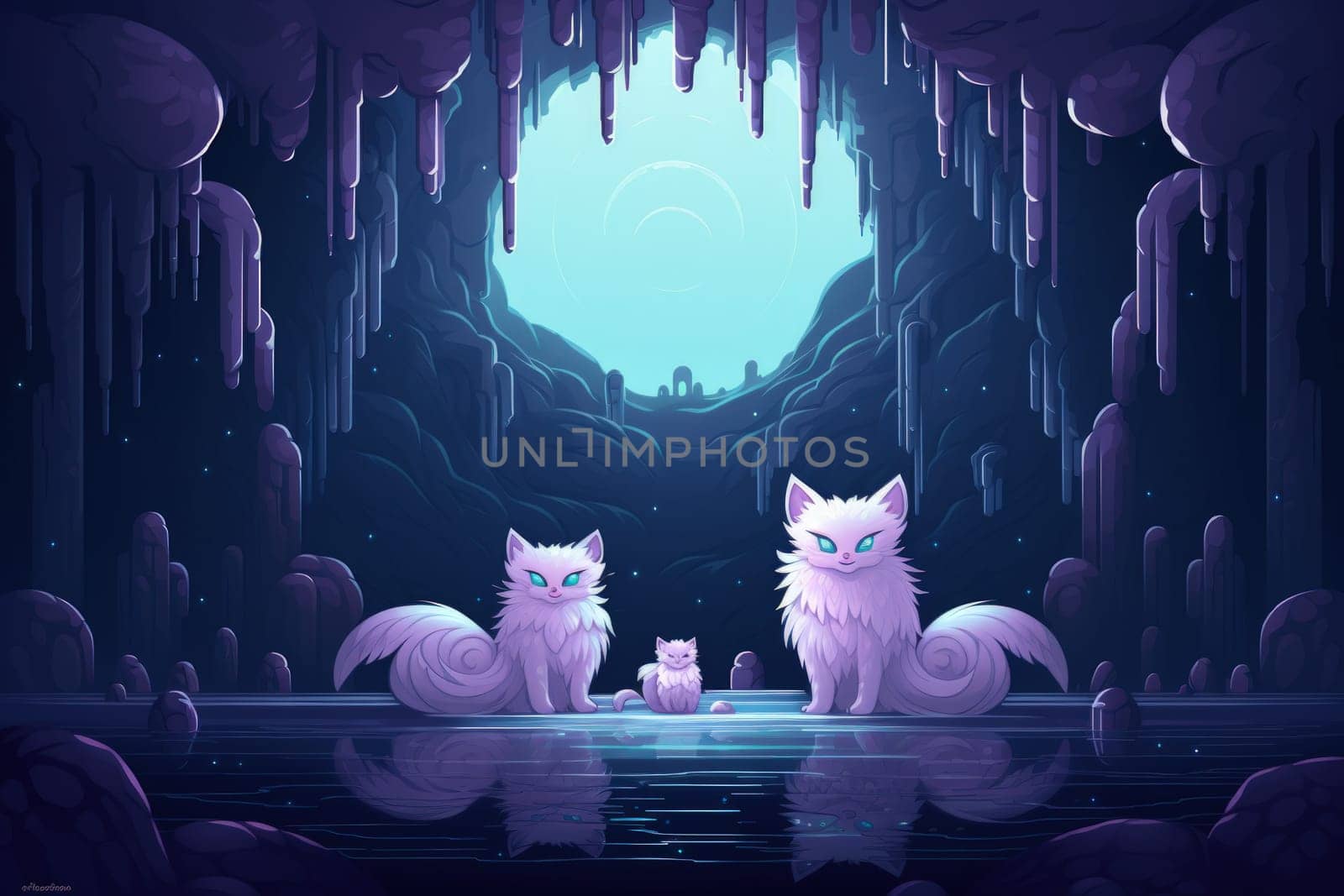 In the depths of fantasy, bewitching moonstone cats prowl. Their sleek forms, adorned with luminescent moonstone markings, captivate all who dare to meet their gaze.