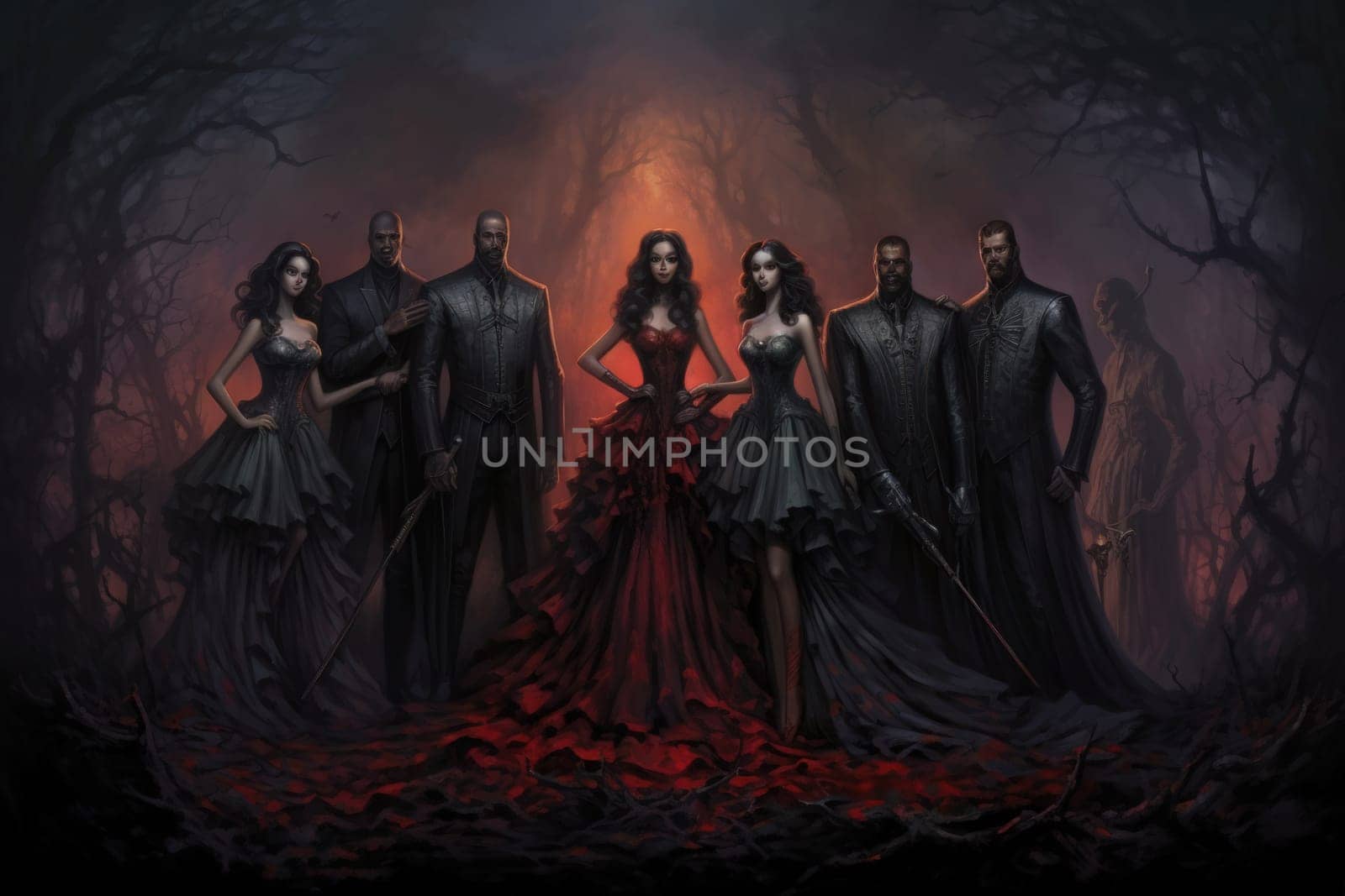 Step into a world where hauntingly beautiful vampires captivate with their ethereal allure.