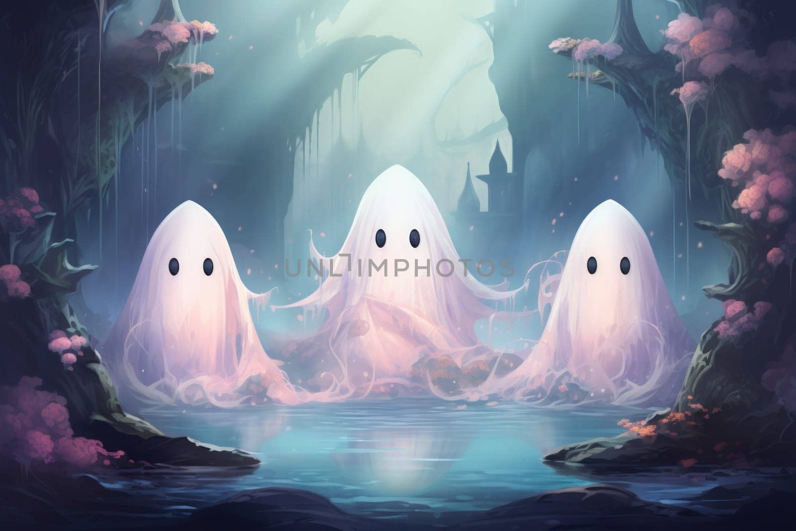 In the realm of fantasy, ethereal mist guardians watch over sacred sites, their presence veiled in a shroud of mist and mystery.