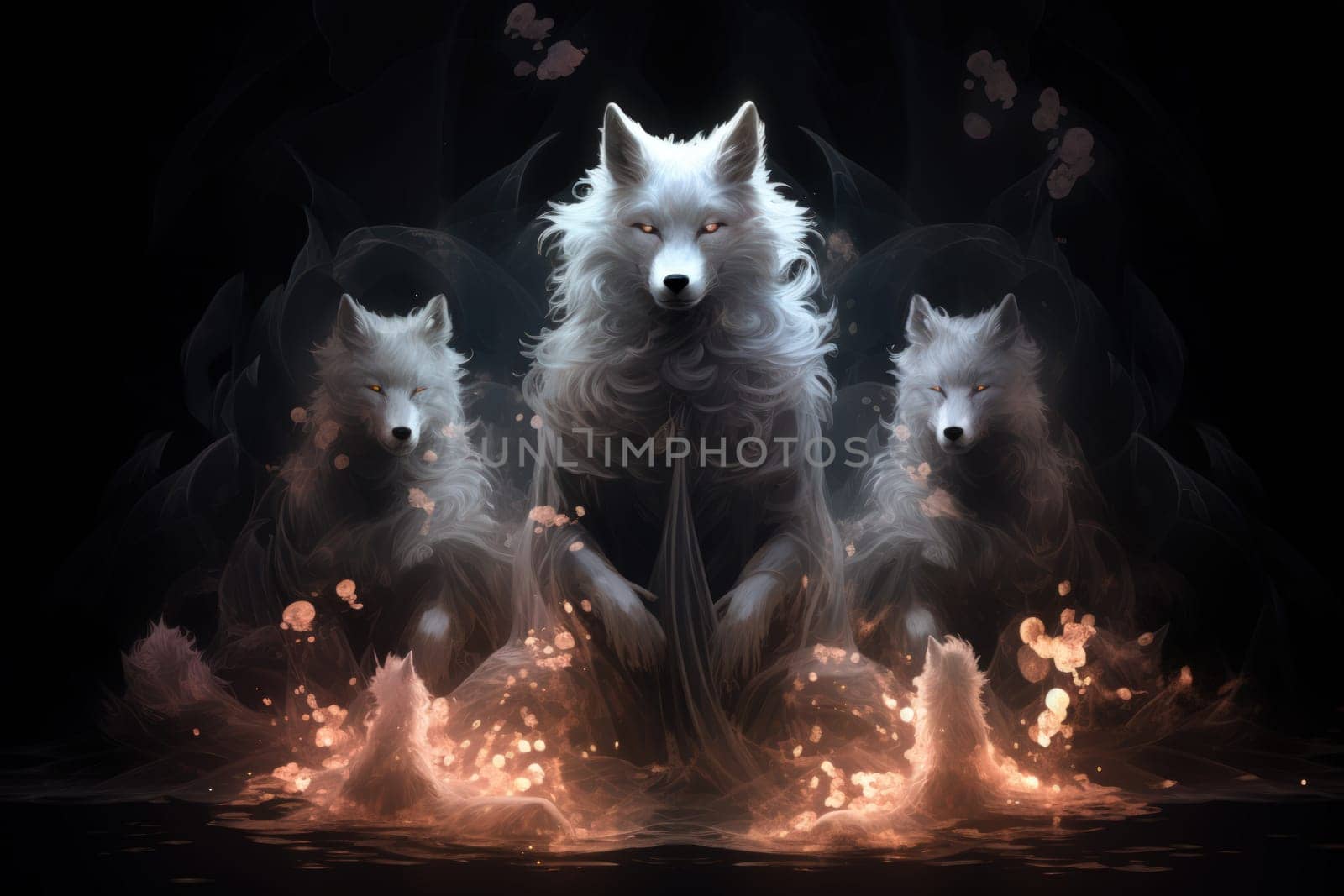 Enter the enchanting realm of the curious spirit foxes, mystical creatures that possess the ability to effortlessly traverse between the ethereal spirit world and the tangible physical realm.