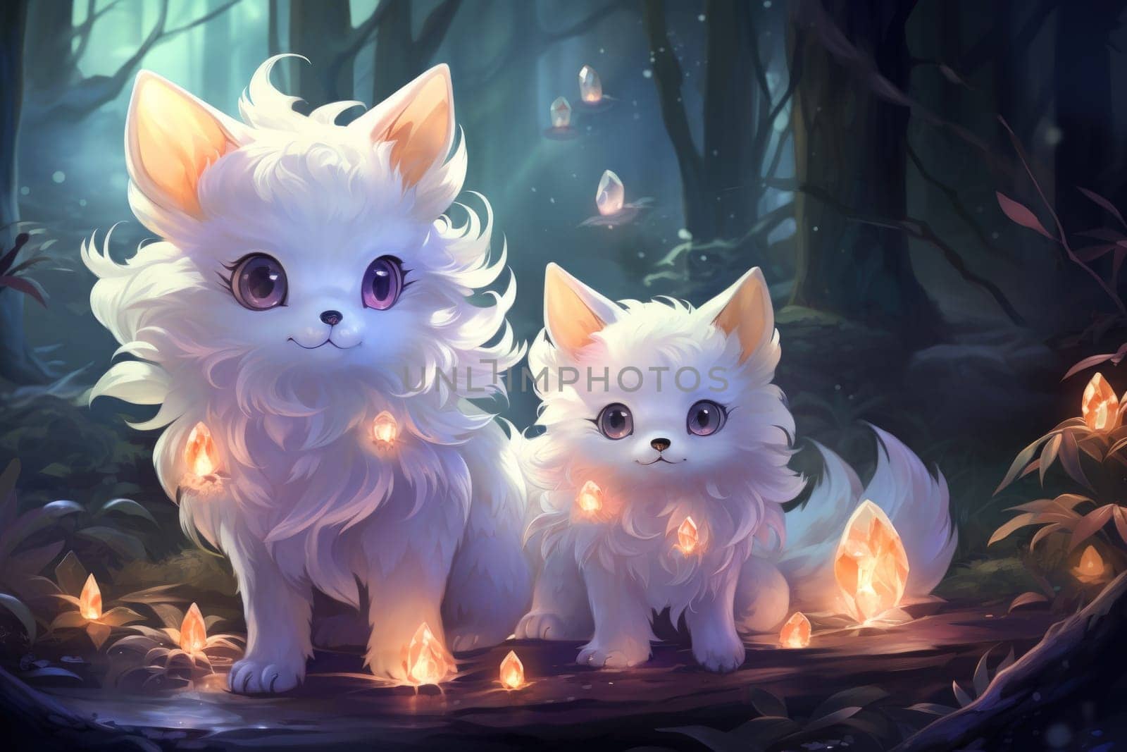 Enter the enchanting realm of the curious spirit foxes, mystical creatures that possess the ability to effortlessly traverse between the ethereal spirit world and the tangible physical realm.