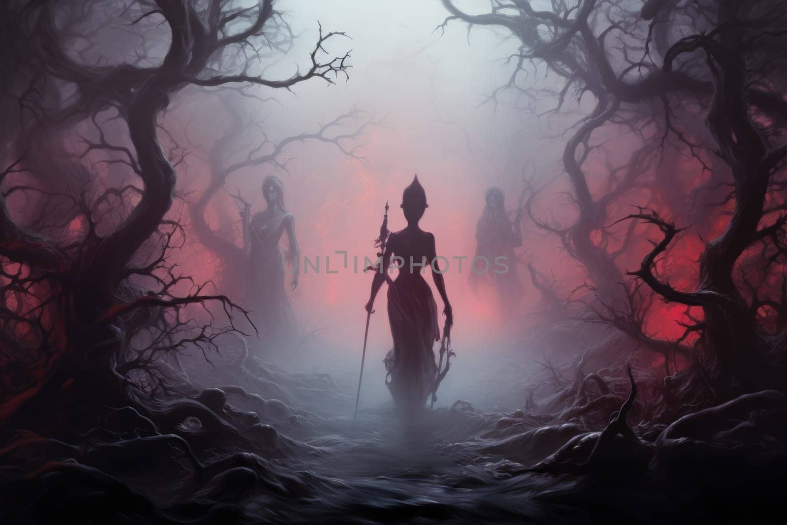 In the realm of fantasy, elusive mist walkers roam, their ethereal forms blending seamlessly with the swirling mists.