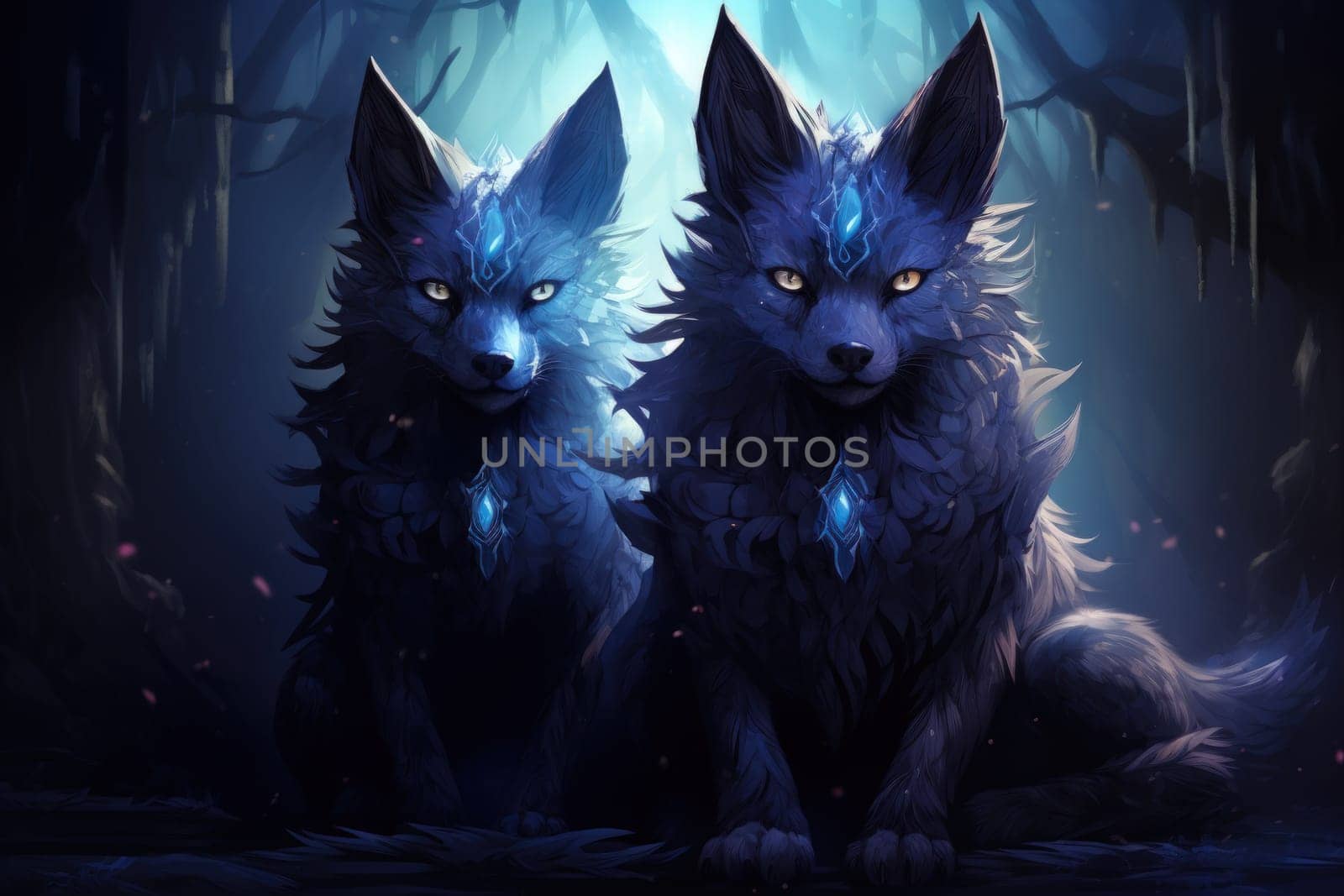 Enter the enchanting realm of the curious spirit foxes, mystical creatures that possess the ability to effortlessly traverse between the ethereal spirit world and the tangible physical realm.