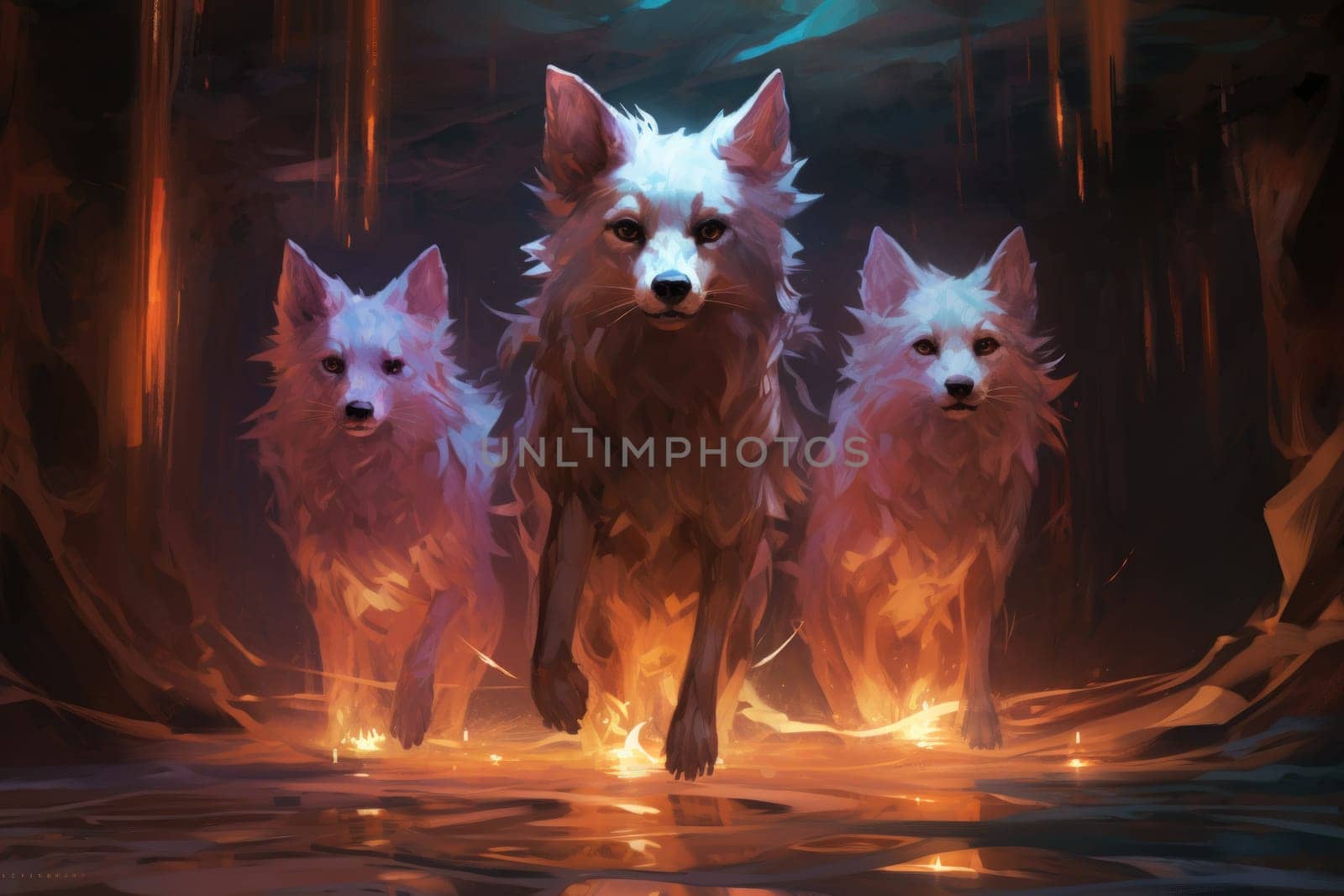 Enter the enchanting realm of the curious spirit foxes, mystical creatures that possess the ability to effortlessly traverse between the ethereal spirit world and the tangible physical realm.