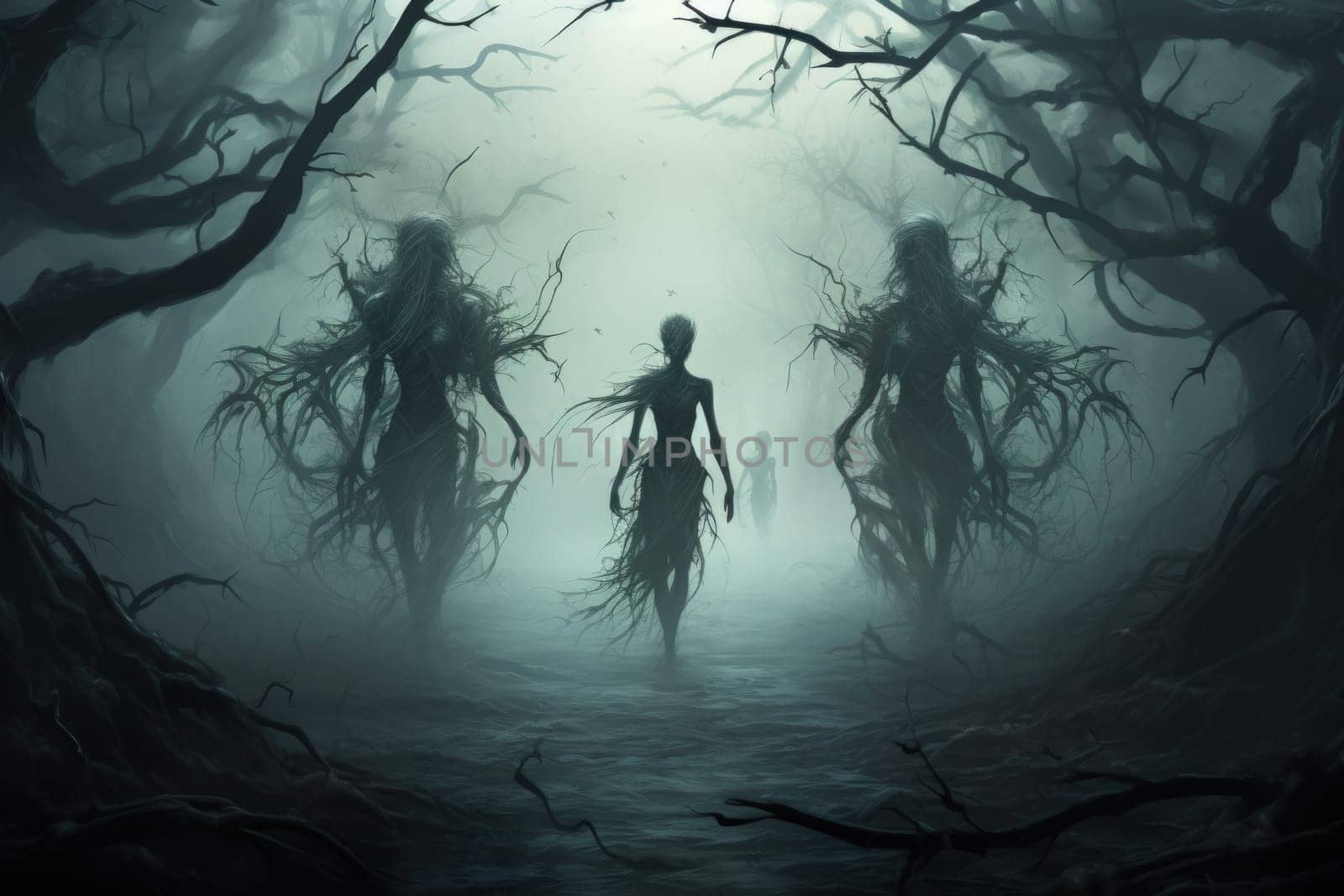 In the realm of fantasy, elusive mist walkers roam, their ethereal forms blending seamlessly with the swirling mists.