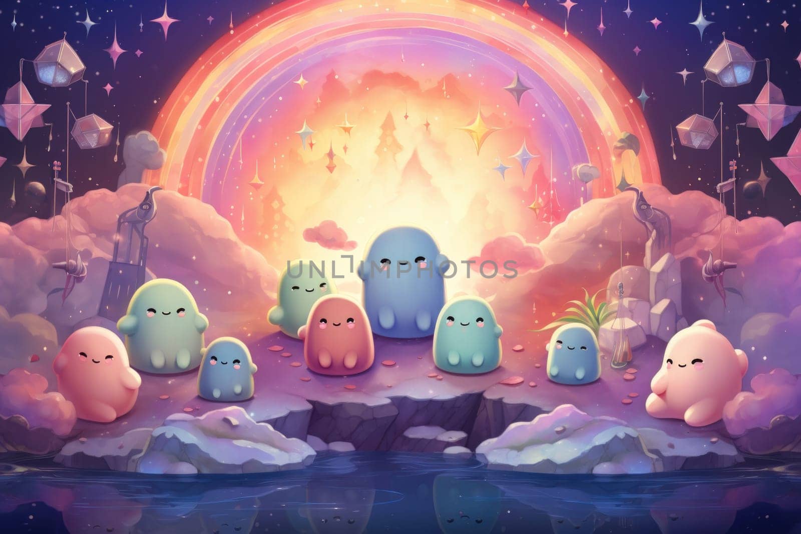 Deep within the realms of fantasy, harmonious singing stones lie, their mystical nature revealed when struck.