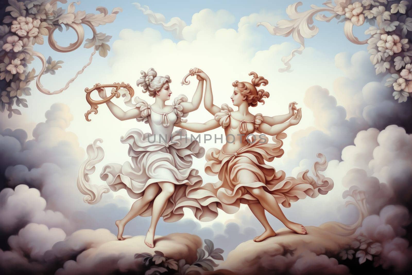 Immerse yourself in the enchanting world of fantasy as you witness the ethereal dance of graceful sylphs, ethereal beings of air and wind.