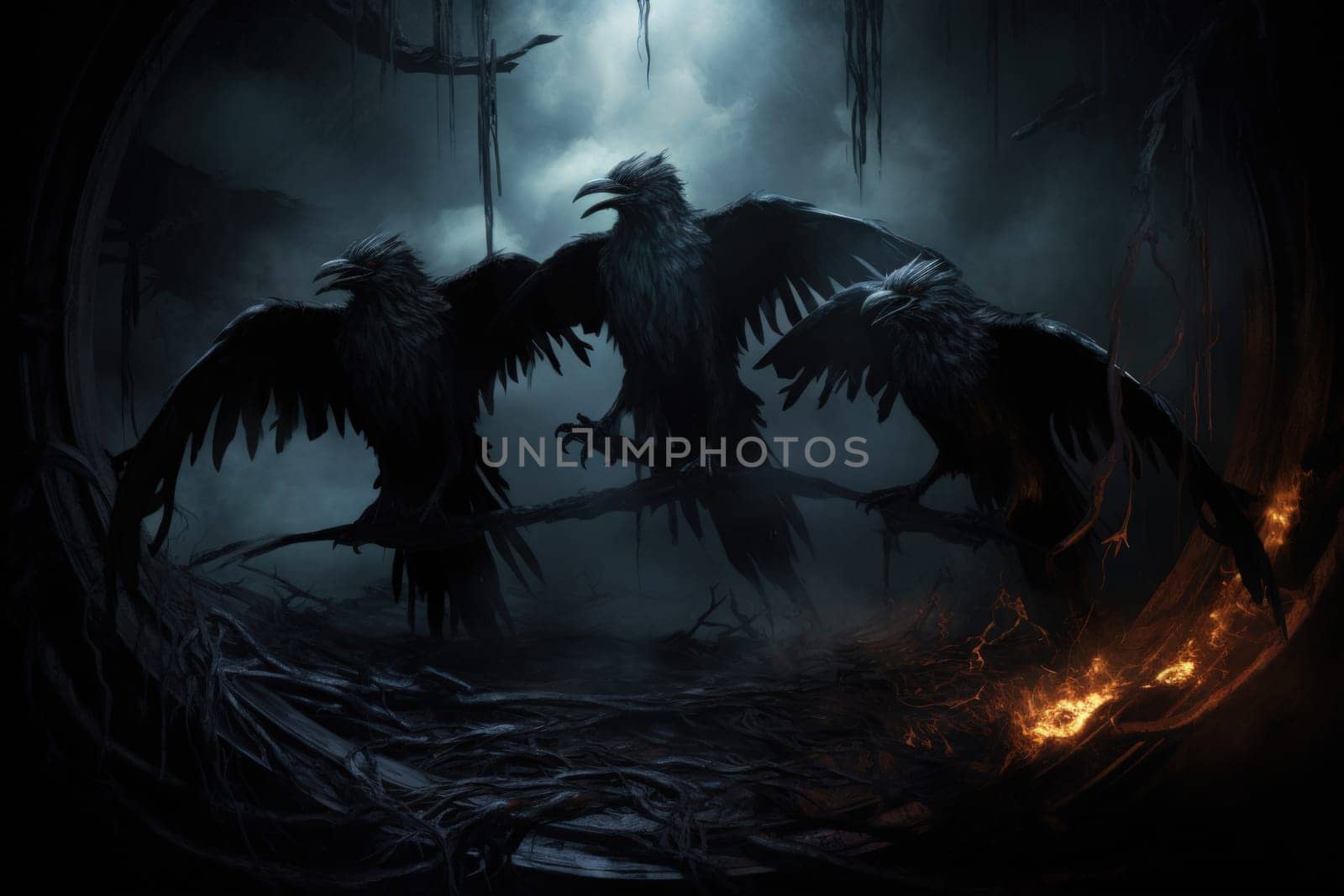 Enter the realm of fantasy and encounter the cursed wereravens, unfortunate beings caught in an eternal cycle of shifting between human and raven forms.