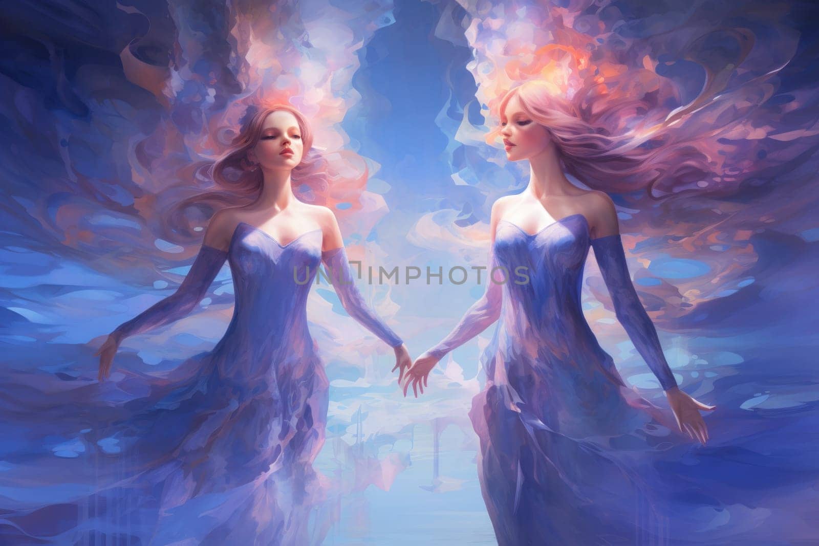 Imagine a mystical world where ethereal mermaids gracefully swim with flowing sapphire tails, enchanting all who gaze upon their mesmerizing beauty.