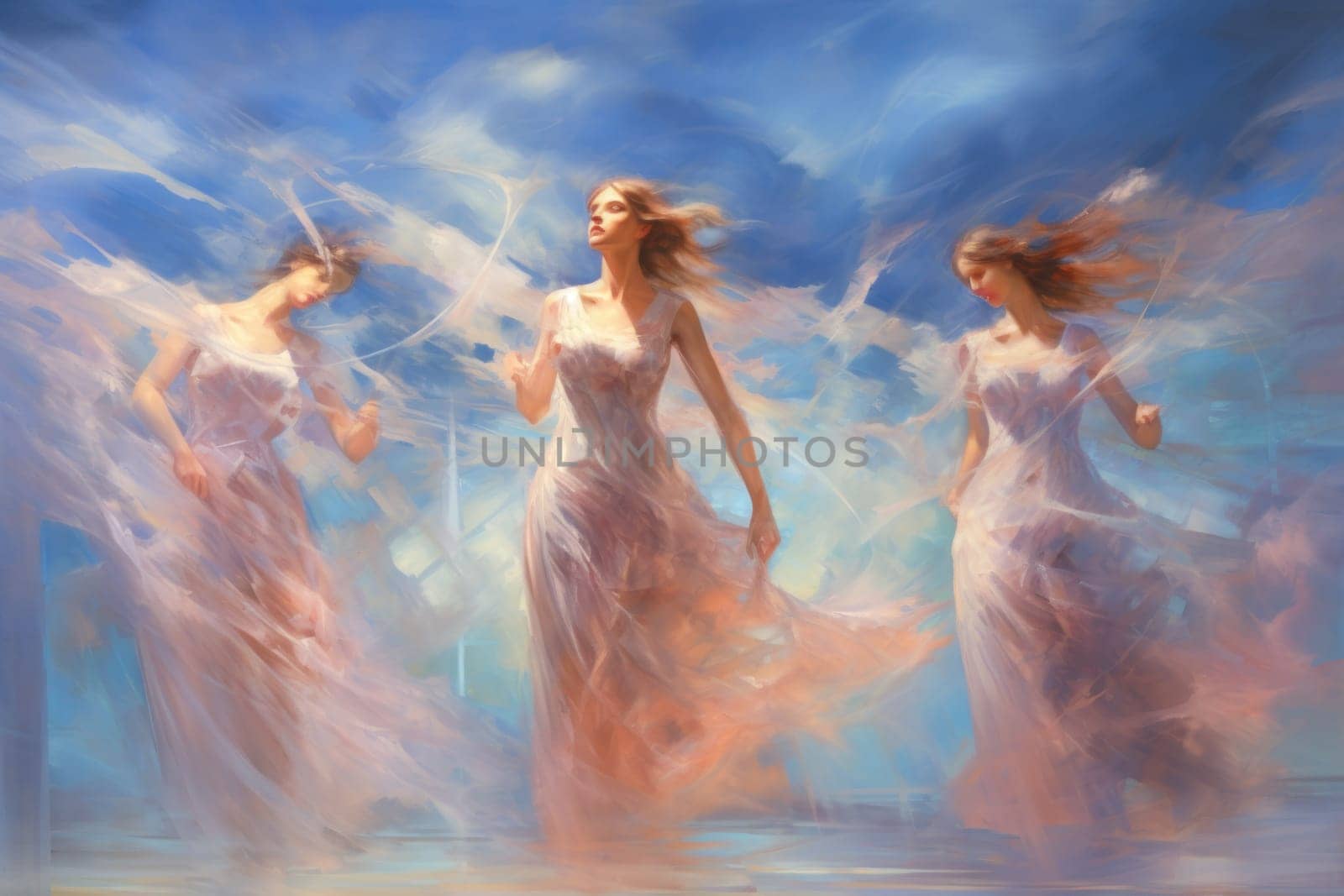 Immerse yourself in the enchanting world of fantasy as you witness the ethereal dance of graceful sylphs, ethereal beings of air and wind.