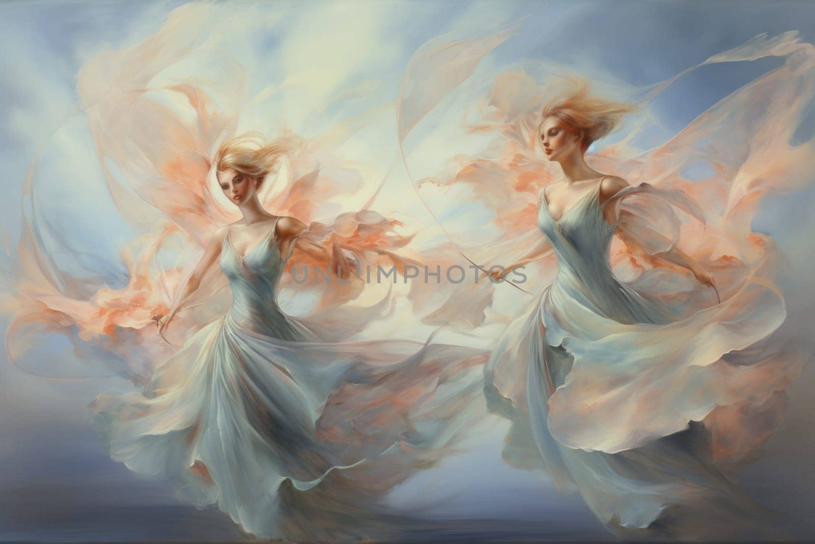 Immerse yourself in the enchanting world of fantasy as you witness the ethereal dance of graceful sylphs, ethereal beings of air and wind.