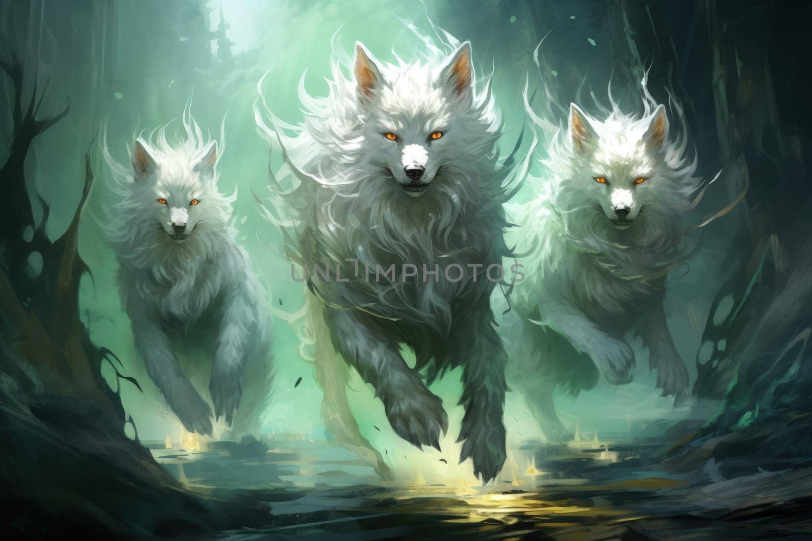 Enter the enchanting realm of the curious spirit foxes, mystical creatures that possess the ability to effortlessly traverse between the ethereal spirit world and the tangible physical realm.