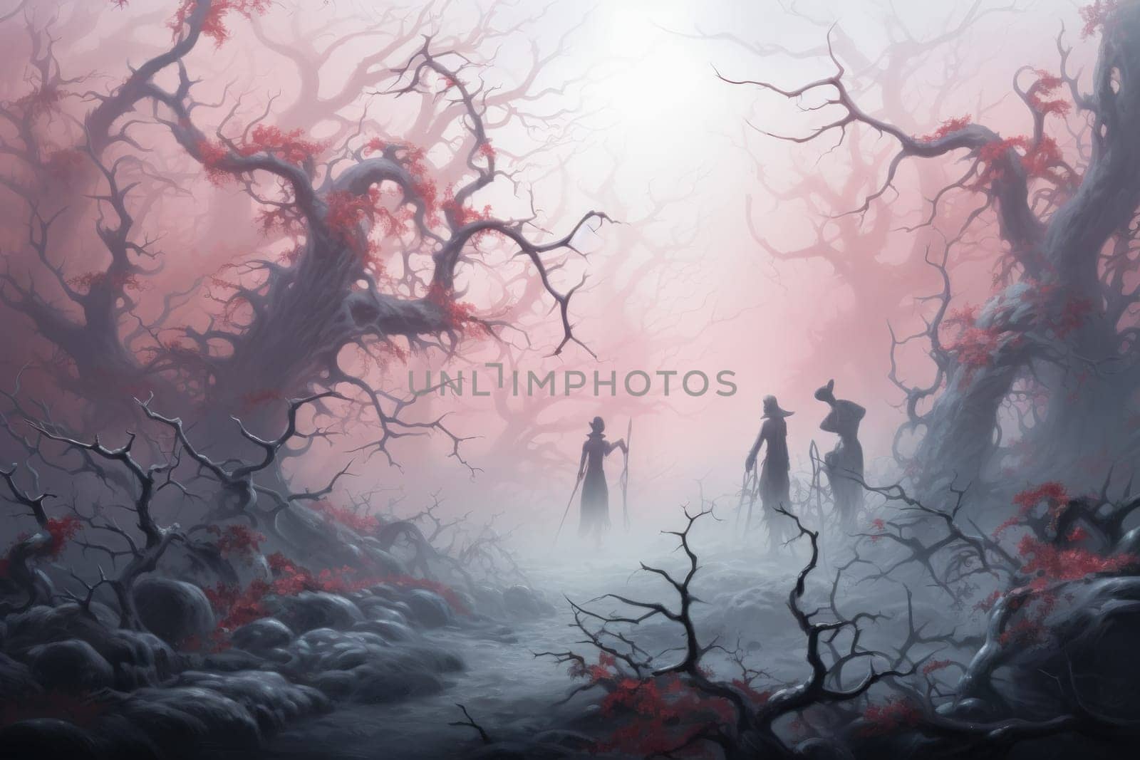 In the realm of fantasy, elusive mist walkers roam, their ethereal forms blending seamlessly with the swirling mists.