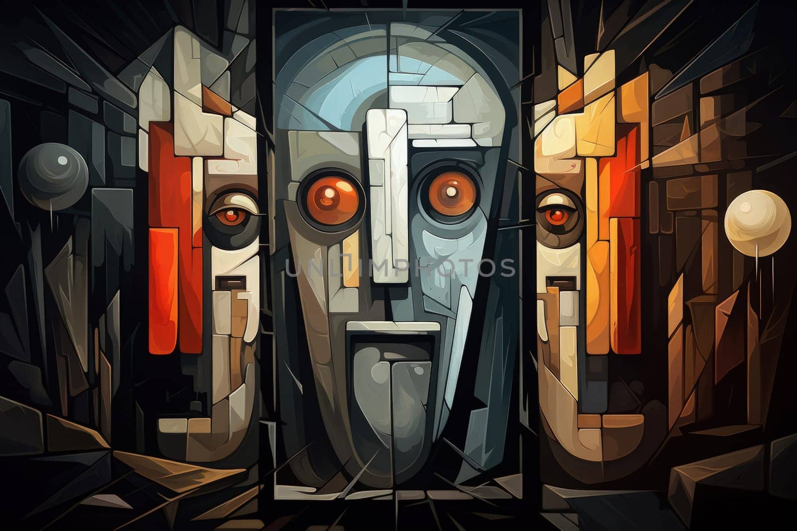 In the realm of fantasy, cursed mirror spirits are bound, their ethereal existence trapped within reflective surfaces.