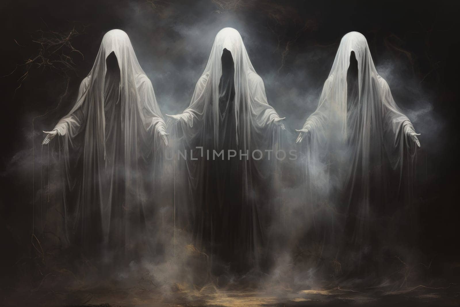 In the realm of fantasy, ethereal mist guardians watch over sacred sites, their presence veiled in a shroud of mist and mystery.