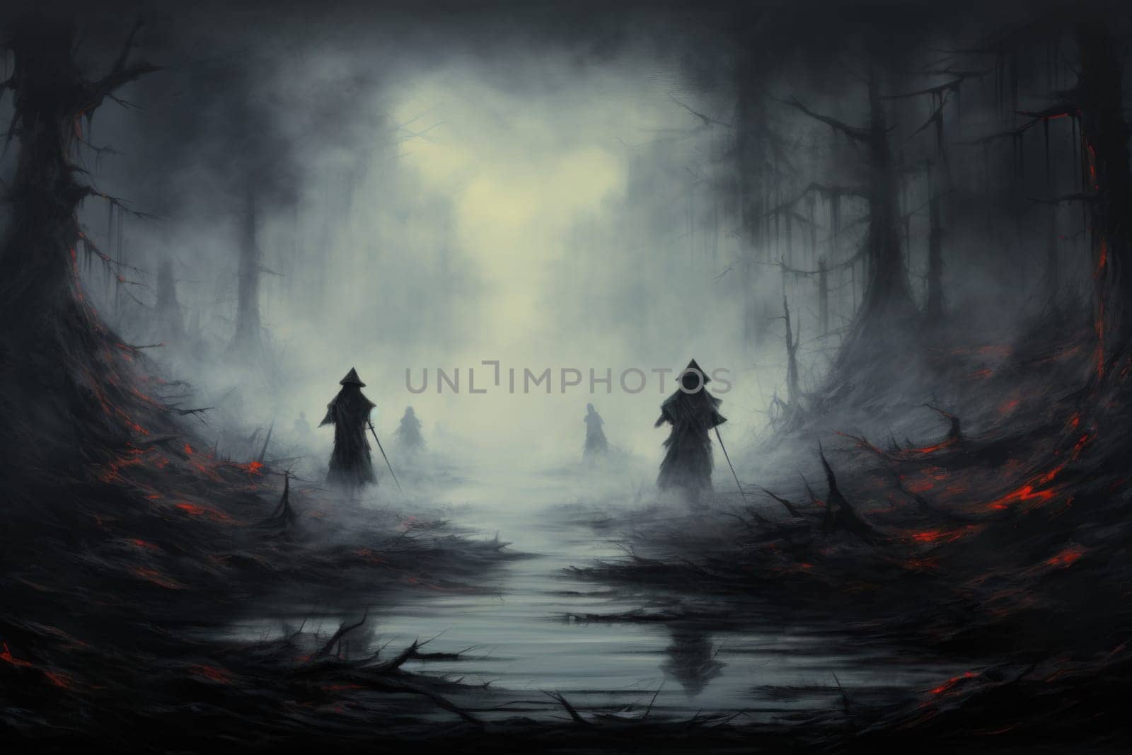 In the realm of fantasy, elusive mist walkers roam, their ethereal forms blending seamlessly with the swirling mists.