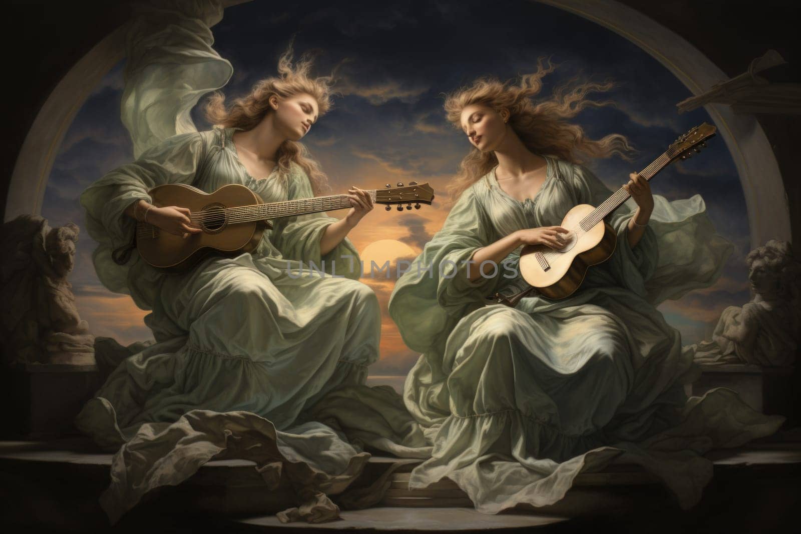 In the realm of fantasy, celestial harpists are ethereal beings whose music transcends the mortal plane and reaches the celestial realms.