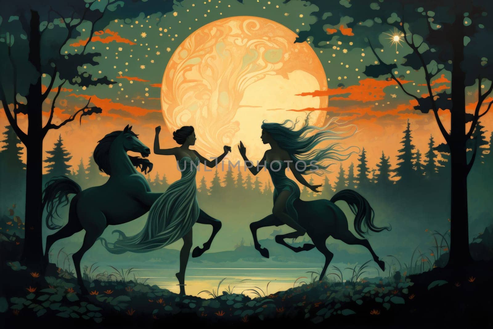 Embark on a mystical journey where elusive centaurs, with their ethereal grace, gallop through moonlit meadows.