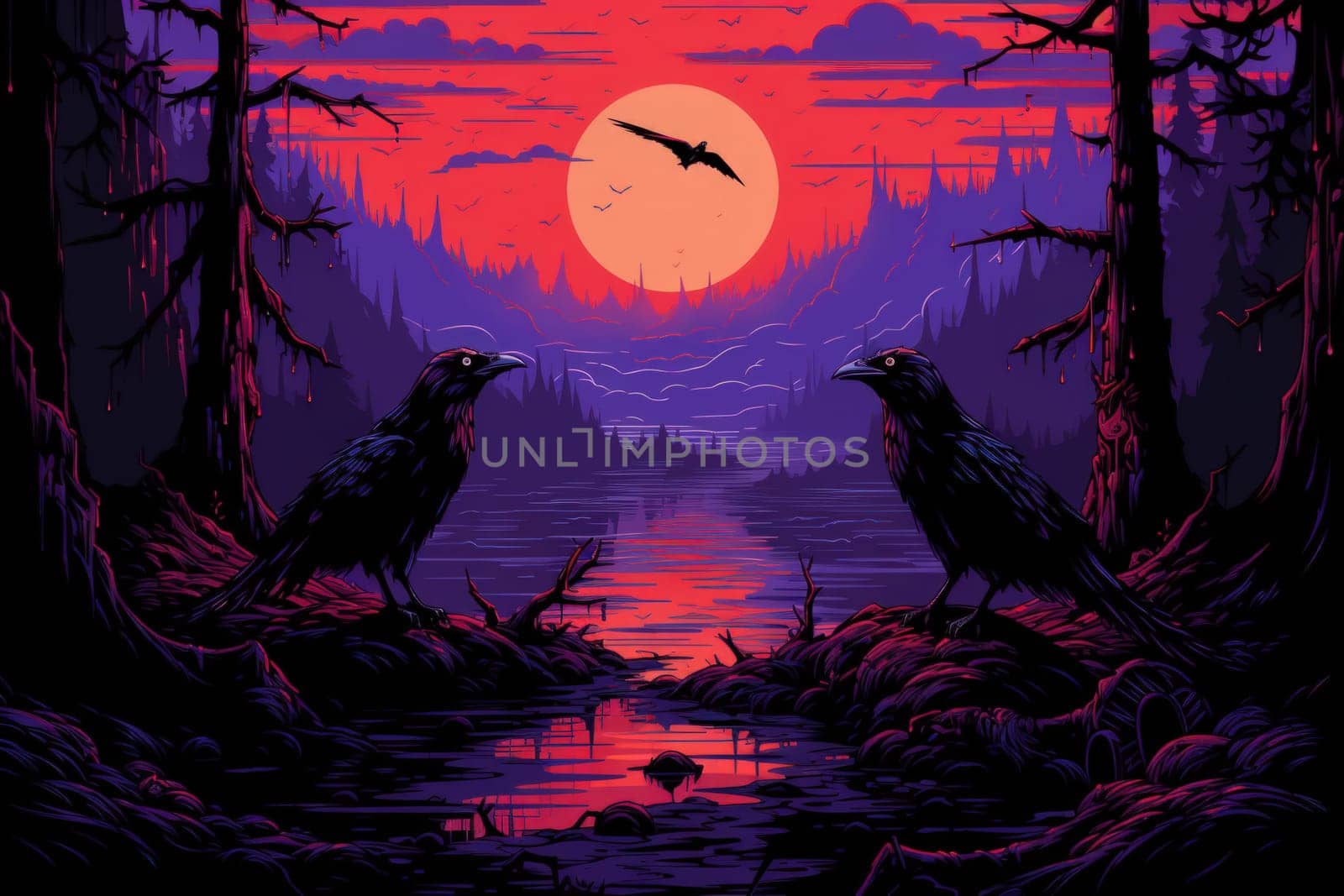 Enter the realm of fantasy and encounter the cursed wereravens, unfortunate beings caught in an eternal cycle of shifting between human and raven forms.