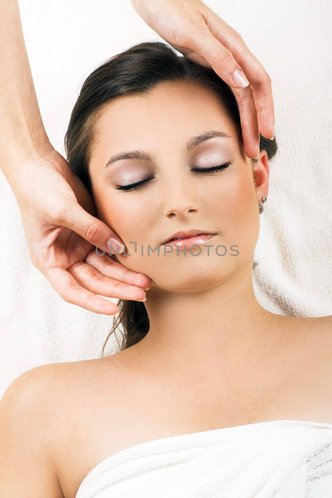 Relaxed woman having a massage