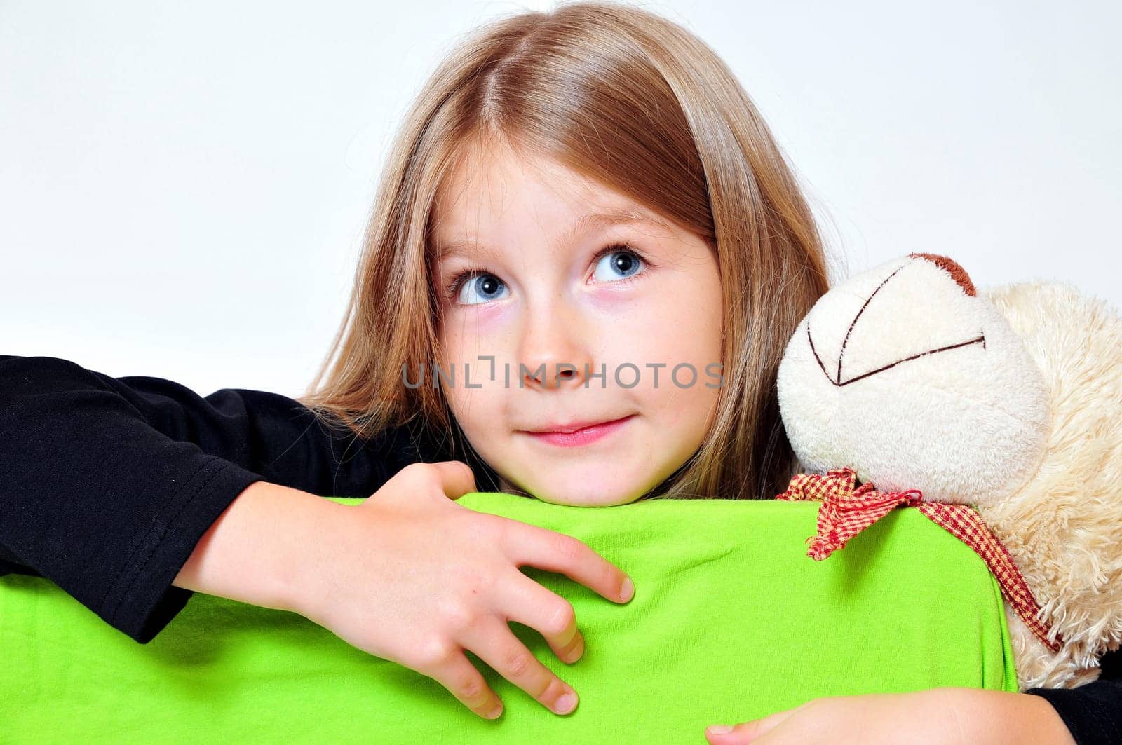Girl with teddy bear