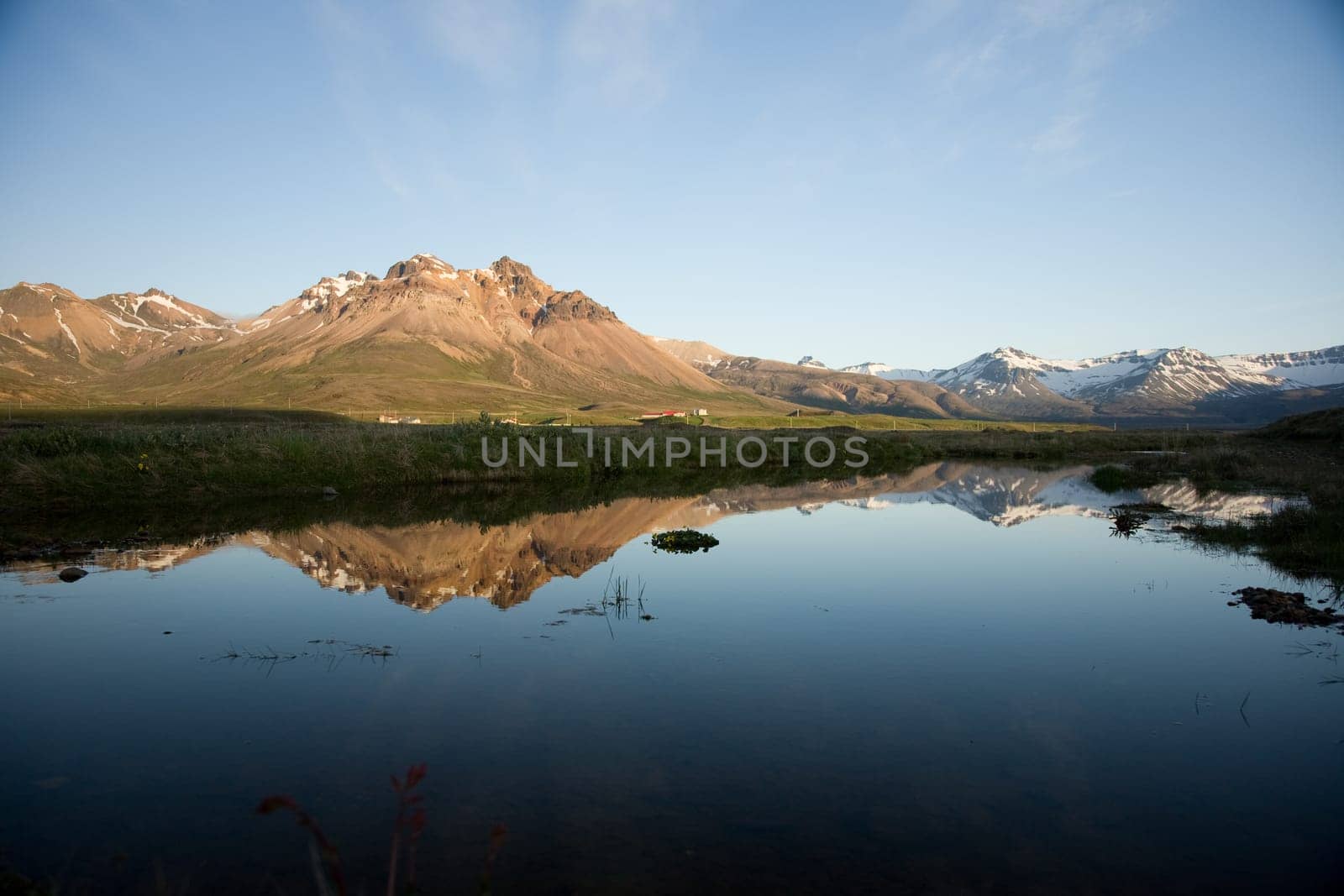 Reflecting mountain range