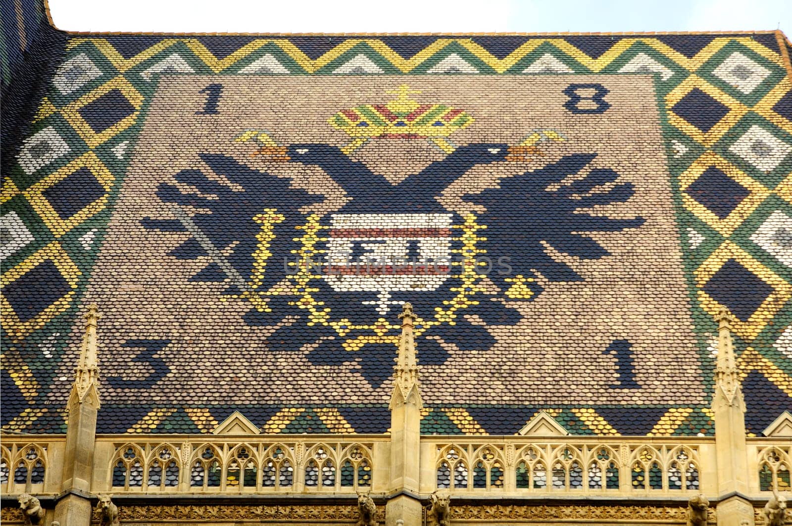 Roof tile mosaic,St. Stephen's Cathedral,Vienna,Austria