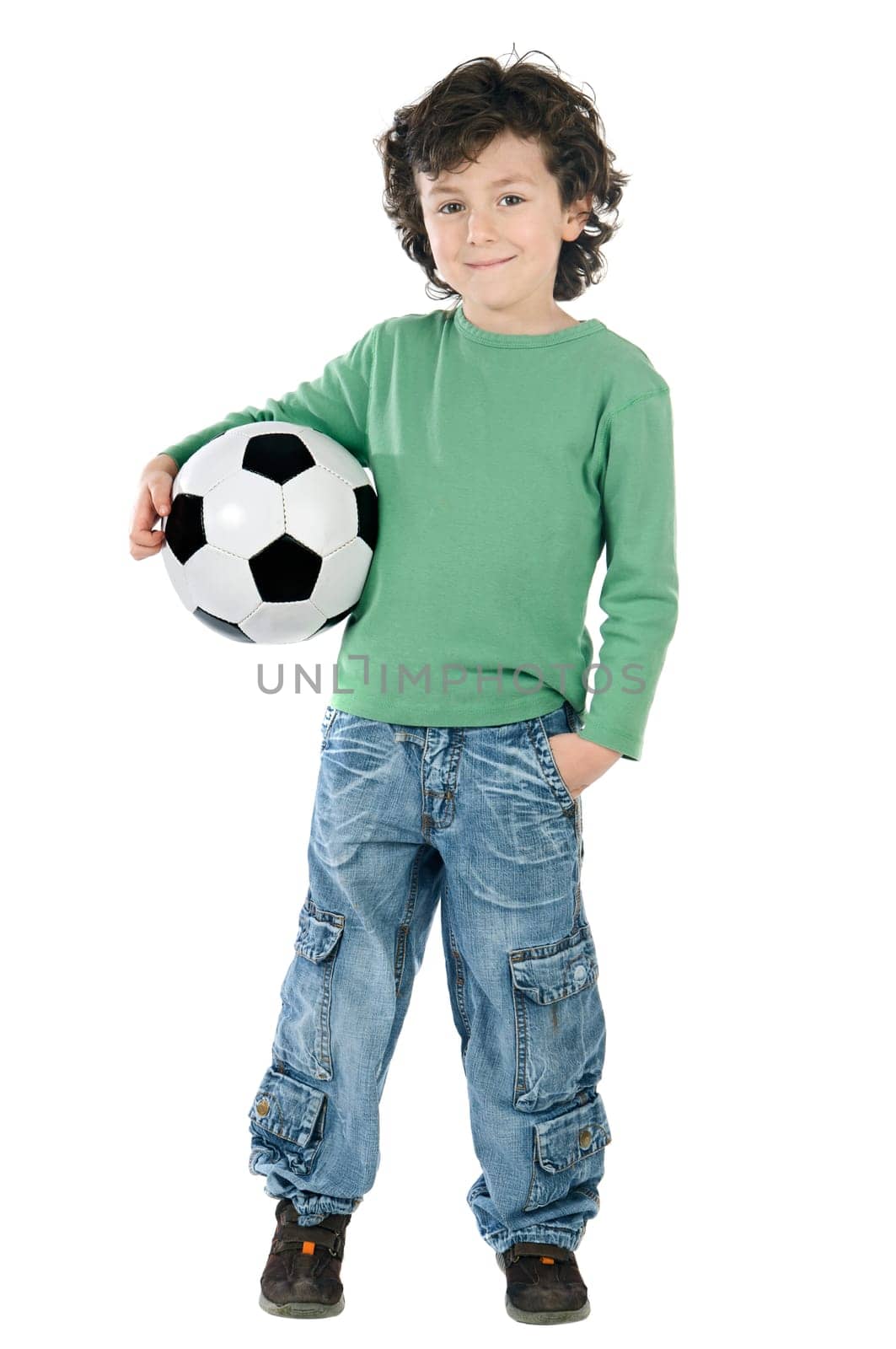 Child with soccer ball
