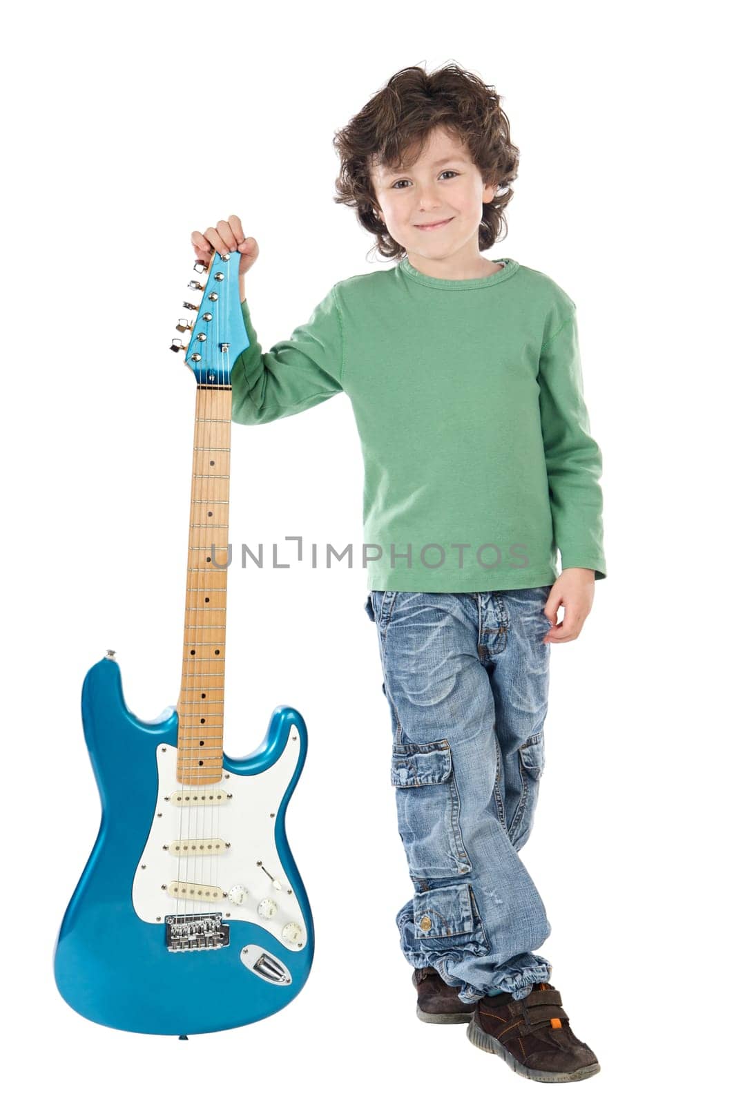 Boy whit electric guitar