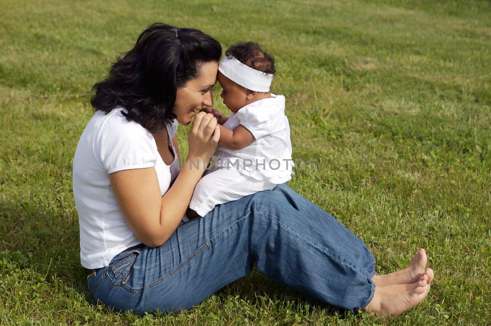 Mother playing with her daughter