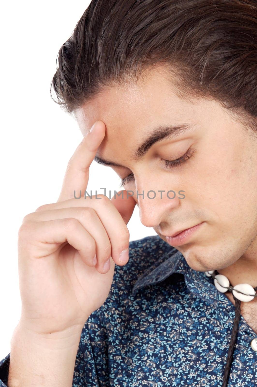 Young man thinking