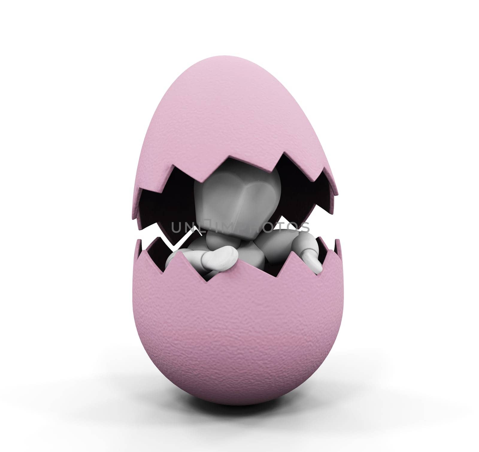 Person inside Easter egg