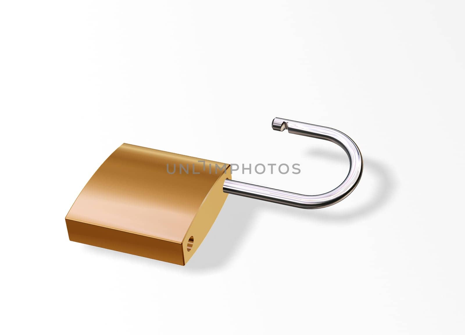 Open padlock