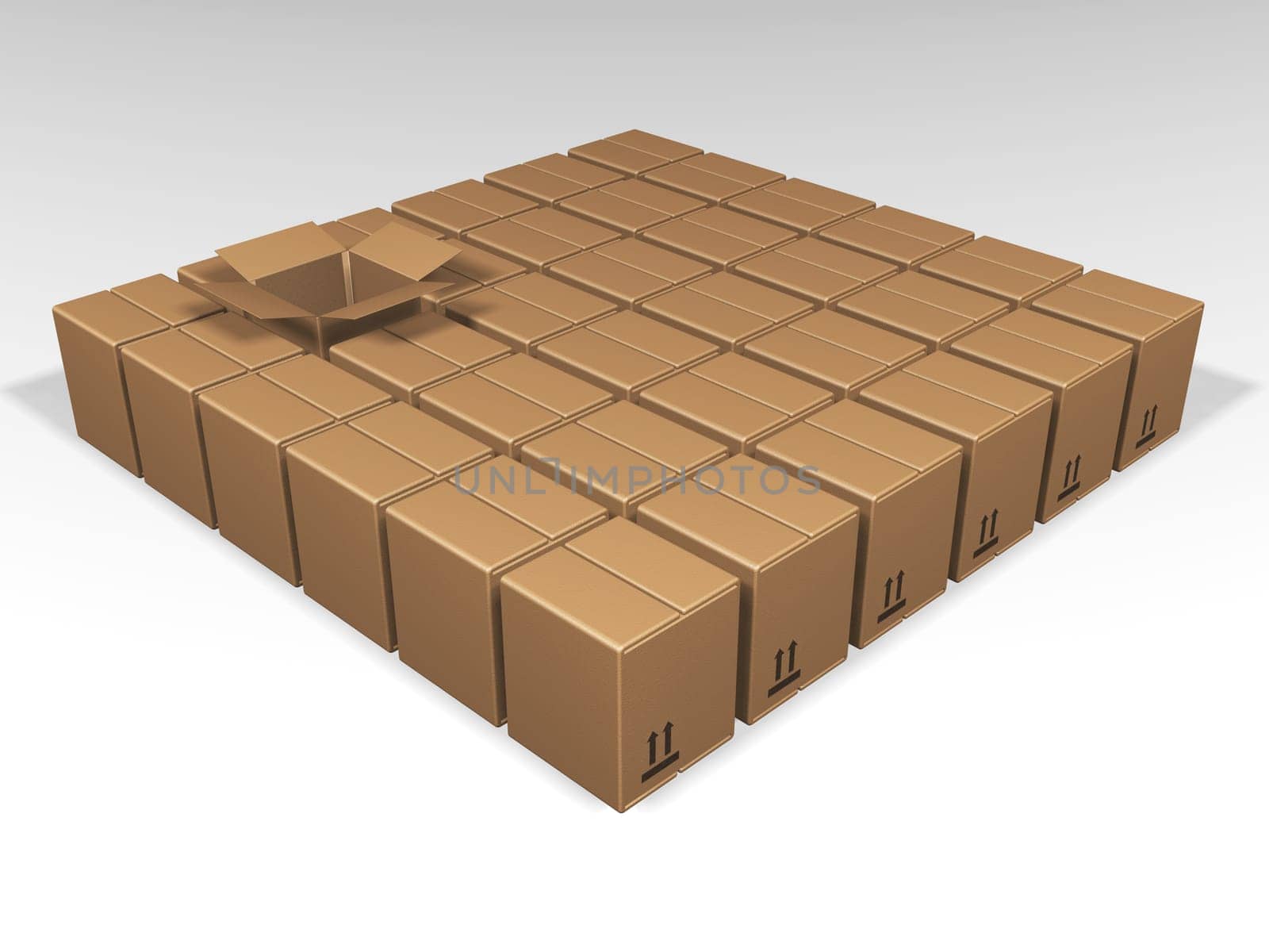 One open box