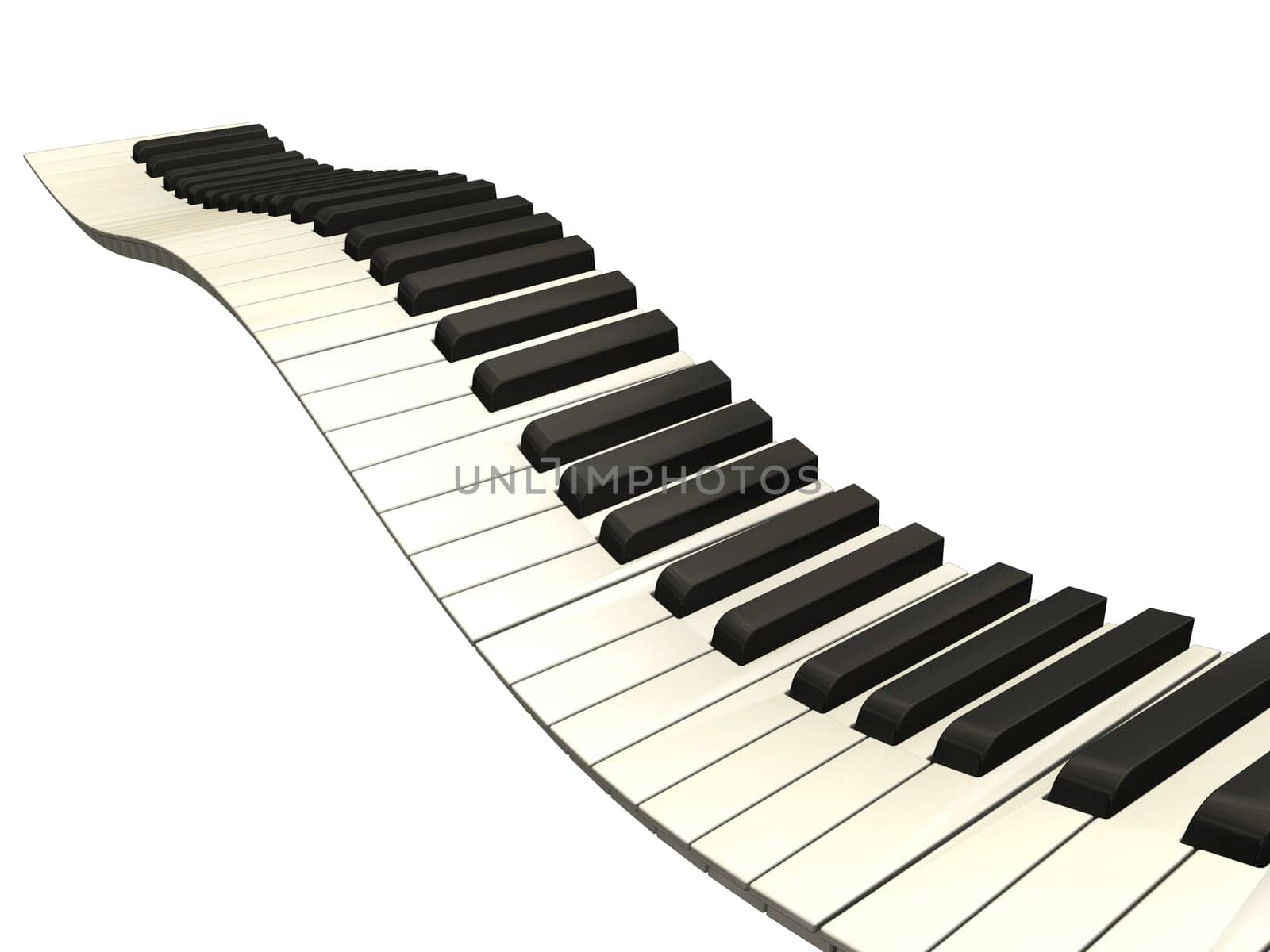 Wavy piano keys