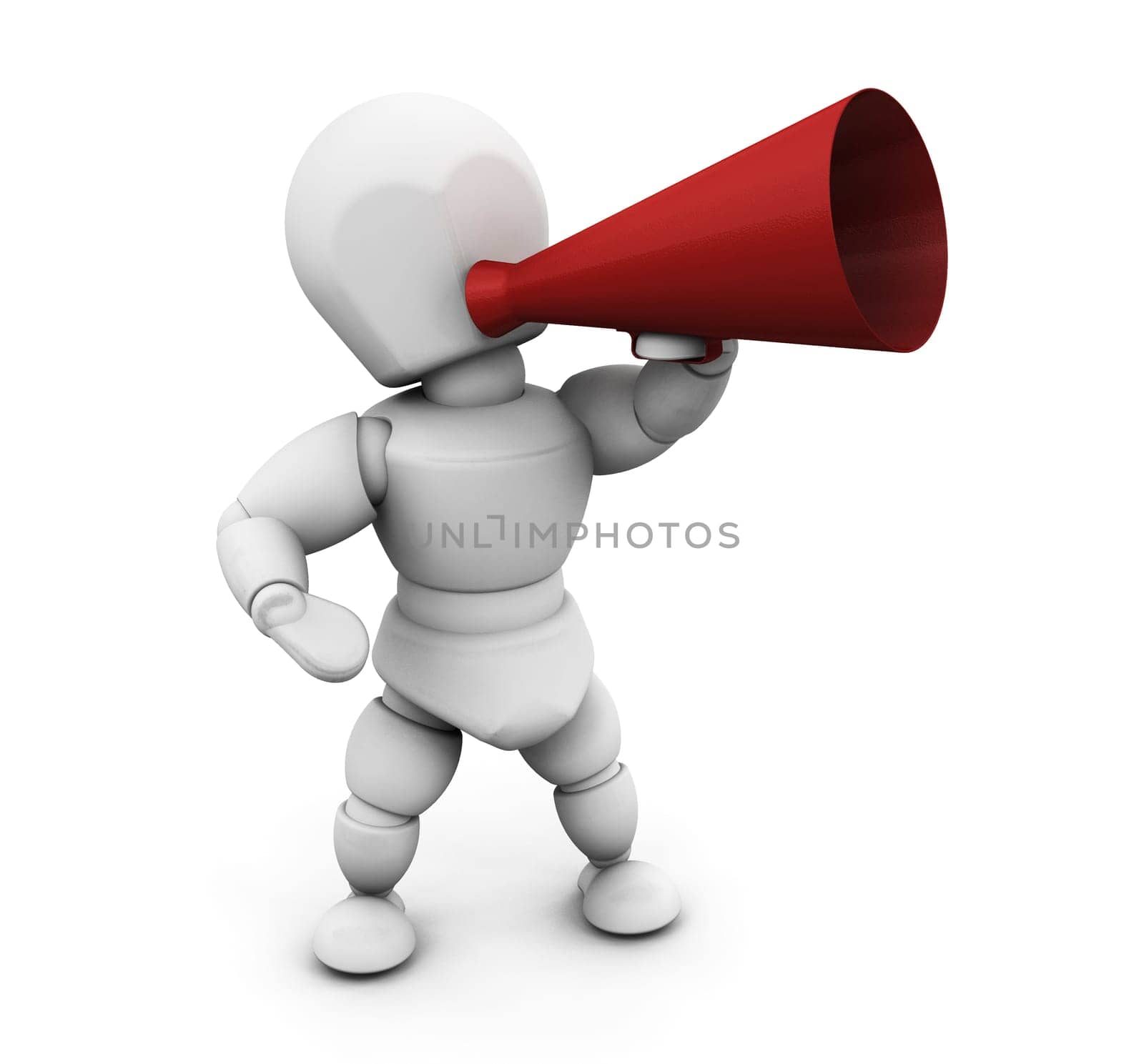 Person with megaphone