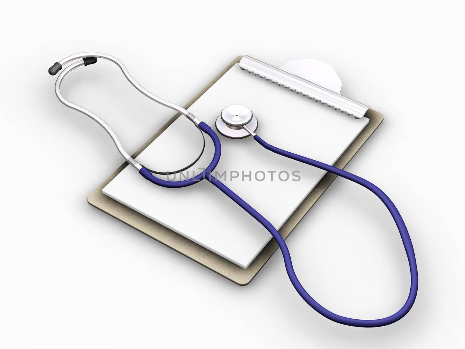 Stethoscope on clipboard