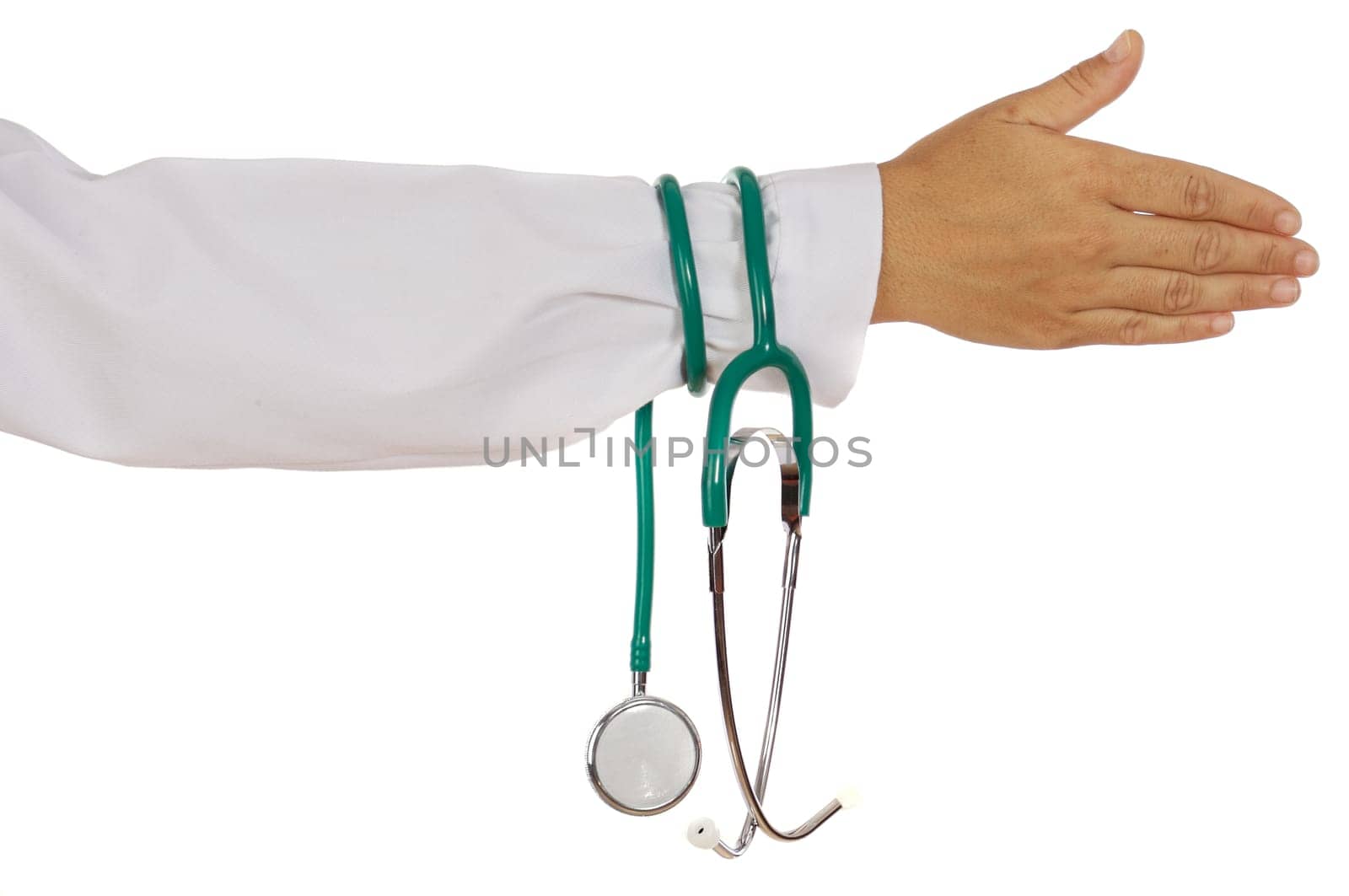 Doctor with stethoscope in hand