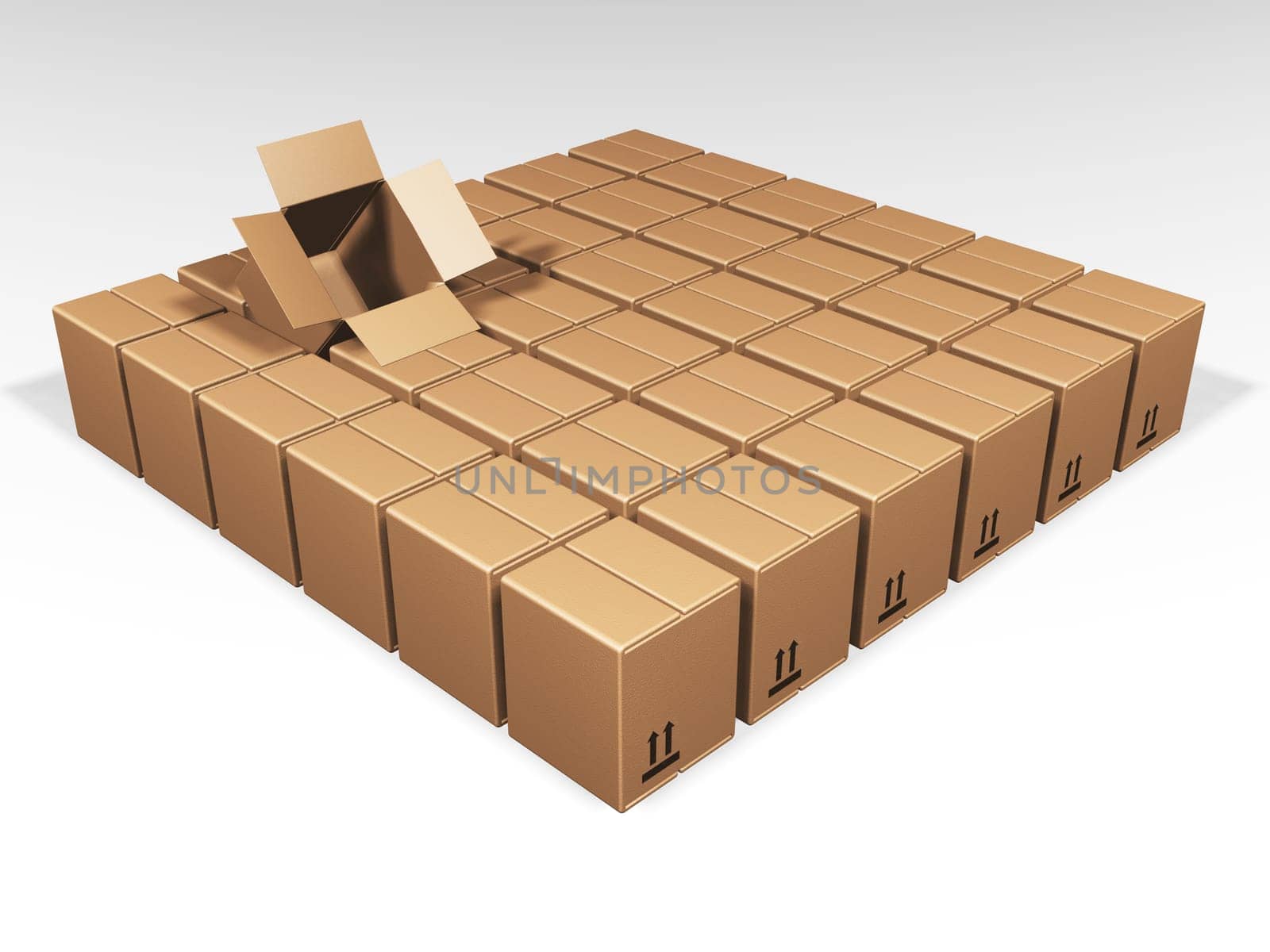 One open box