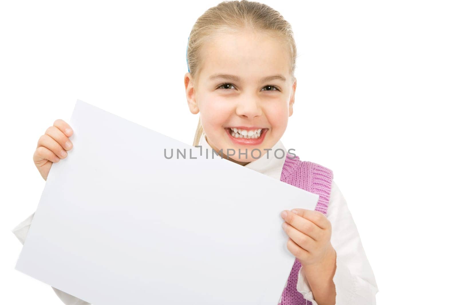 Girl with poster