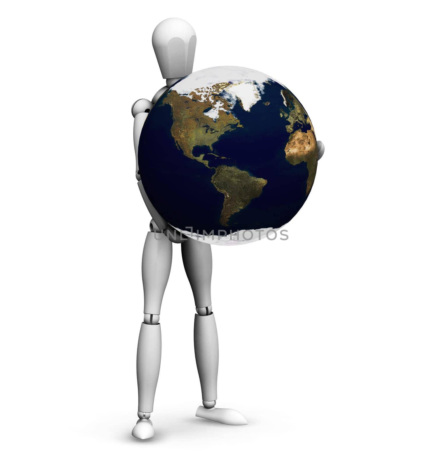 Man holding globe
