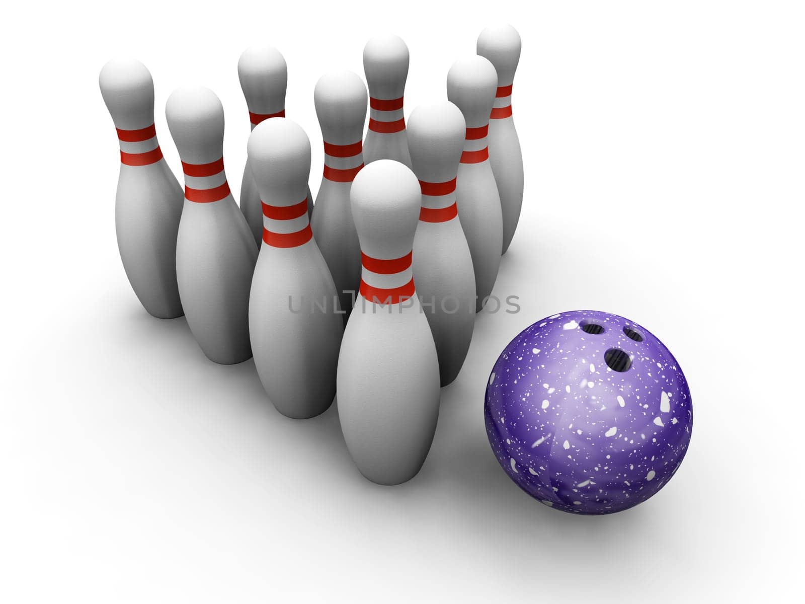 Bowling skittles and ball