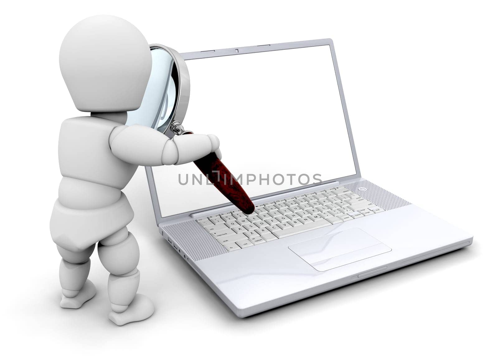 Looking at computer