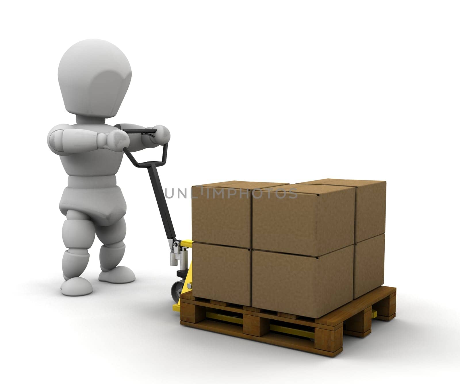 Person with pallet truck