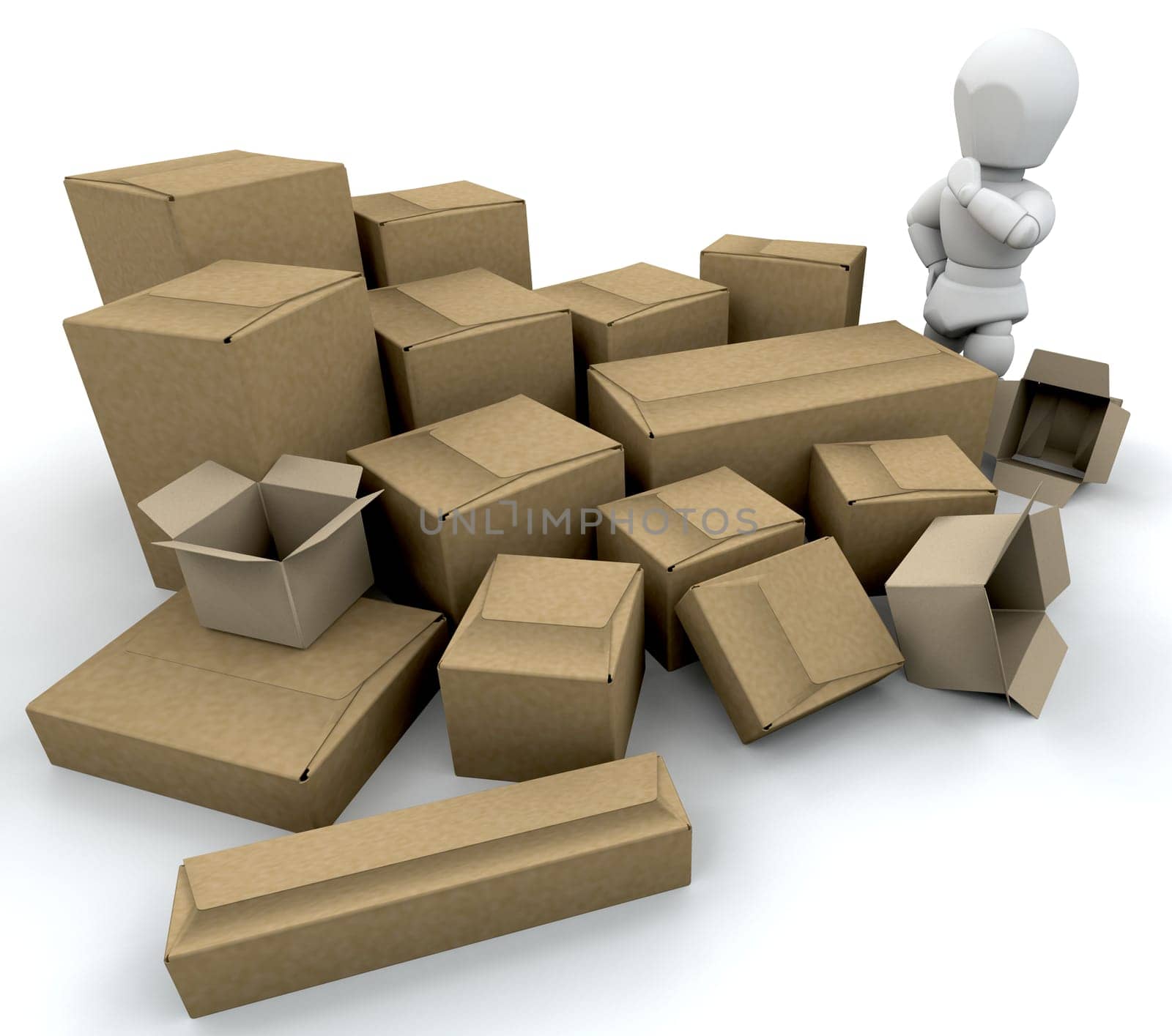 Man with boxes