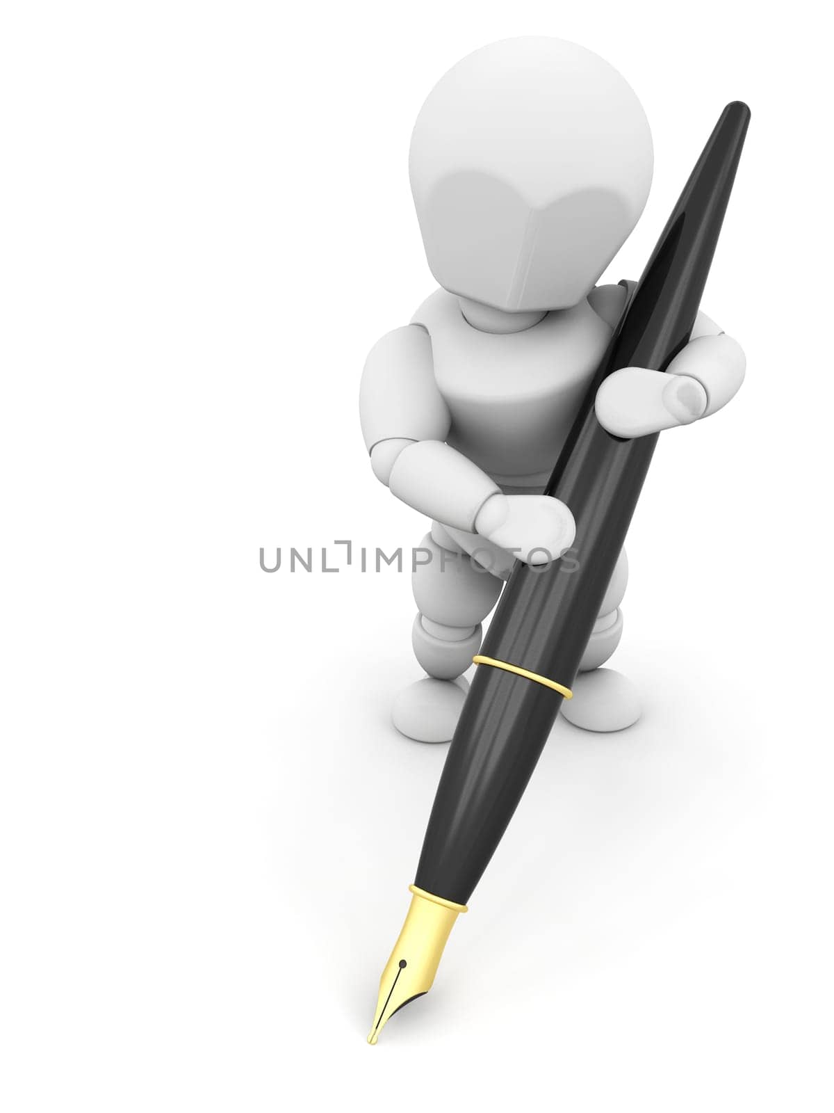 Person holding fountain pen